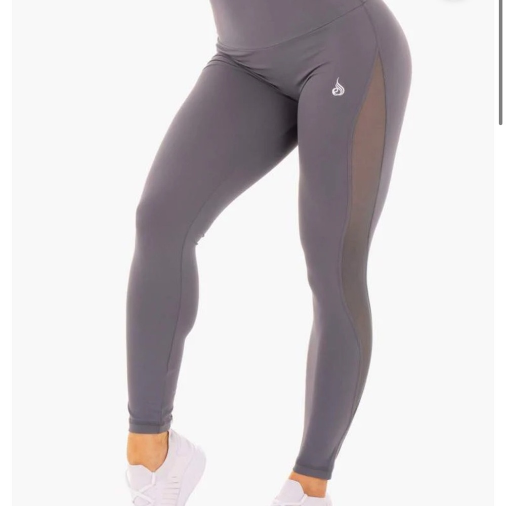 Women's Gray and Dark Gray Leggings - Picture 2 of 7